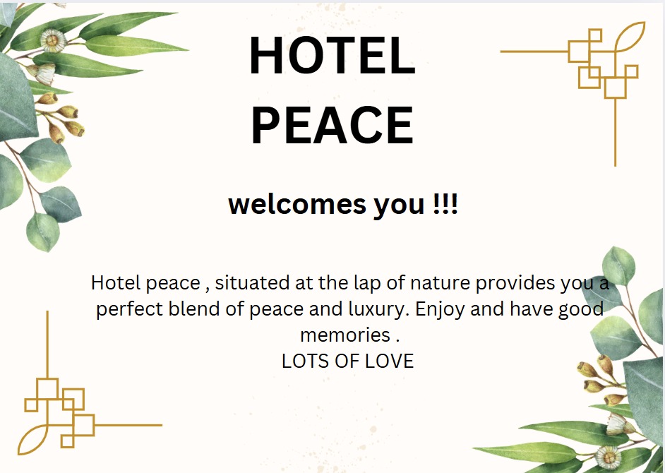 hotel peace welcoming message